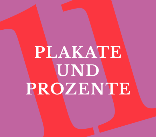 Plakate und Prozente