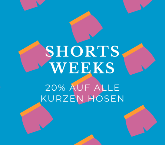 Shorts Weeks: 20% Rabatt auf alle kurzen Hosen vom 25. Juli bis 9. August